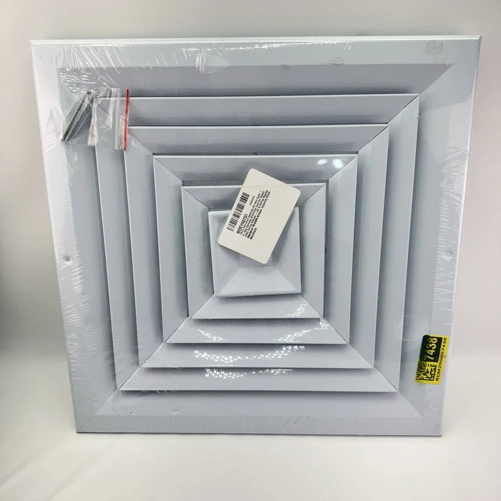 Laminaire 12x12 Air Vent Cover 4-Way Ceiling Register Fits 12x12 Duct Opening